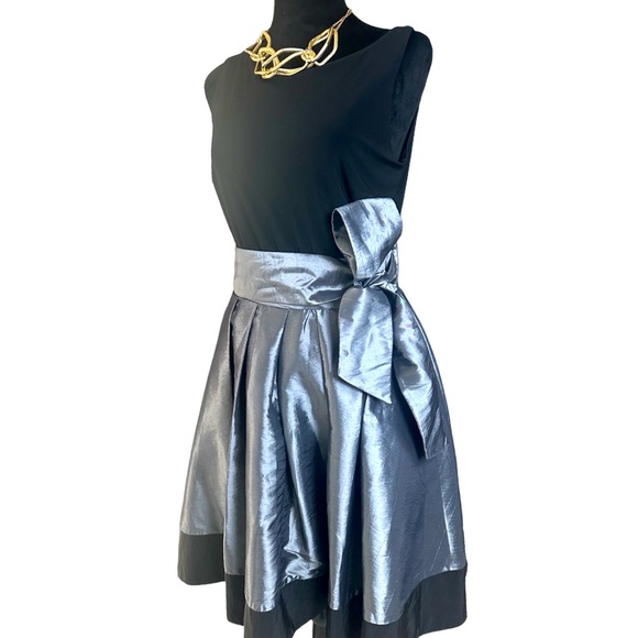 Brand: S.L.Fashions, size: 6, black and silver dress. - Picture 2 of 11